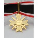 War Merit Knight Cross with Swords in Gold