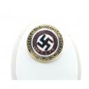Nazi Party Badge in Gold-Large Version（Locking Pin）
