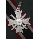 War Merit Knight Cross with Swords in Silver